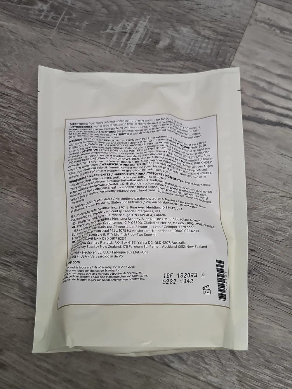 Scentsy Soak Bath Salts 